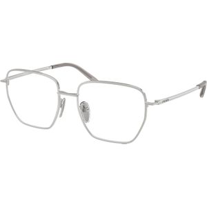 Prada Vrouw PR C51VD  1BC1O1 Optische monturen Metaal Zilver Transparant Hurken Normaal