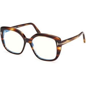 TOM FORD Vrouw FT6043-B 55 Optische monturen Acetaat Havana  Hurken Normaal