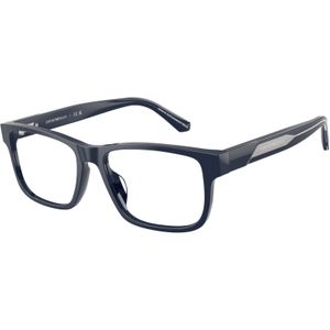Emporio Armani Man EA3265U  6039 Optische monturen Acetaat Blauw Transparant Hurken Normaal