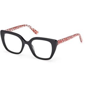 Guess Uniseks GU50265 001 Optische monturen Acetaat Zwart  Kwadraat Normaal