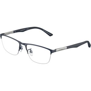 Emporio Armani Man EA1142 3018 Optische monturen Metaal Blauw Transparant Kussen Normaal