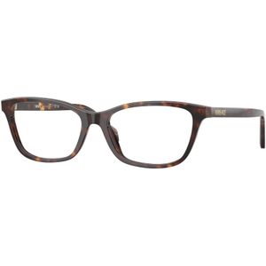 Versace Vrouw VE3375 108 Optische monturen Acetaat Bruin Transparant Kattenoog Normaal
