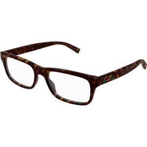 Gucci Man Gucci GG1858O 002 Optische monturen Geïnjecteerd Havana Transparant Kwadraat