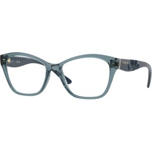 VOGUE EYEWEAR Donna VO5628 3197 Optische monturen Nylon Blu Trasparente Geometrica Normale