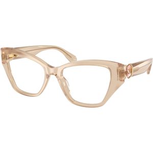 Swarovski Vrouw SK2050U  1034 Optische monturen Acetaat Beige Transparant Kattenoog Normaal