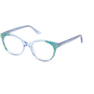 Guess Uniseks GU50267 092 Optische monturen Acetaat Blauw  Rotonde Normaal