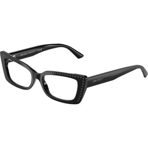 Jimmy Choo Vrouw JC3018B 5000 Optische monturen Acetaat Zwart Transparant Kattenoog Normaal