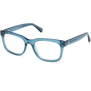 Guess Man GU50251 087 Optische monturen Acetaat Turkoois  Kwadraat Normaal