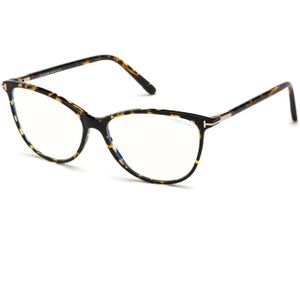 TOM FORD Vrouw FT5616-B 56 Optische monturen Acetaat Havana  Hurken Normaal Blauw anti -licht - voor pc