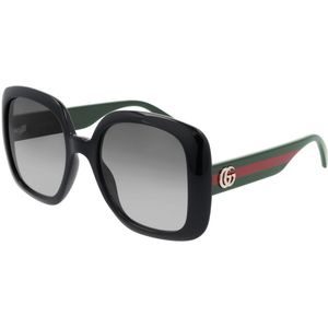 Gucci Vrouw GG0713S 006 Zonnebrillen Geïnjecteerd Zwart Grijs Hurken Normaal Gearceerd