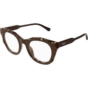 Chloé Vrouw CH0296O 003 Optische monturen Acetaat Bruin Transparant Rotonde