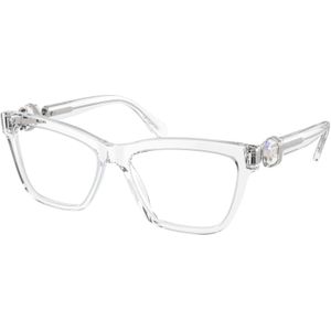 Swarovski Vrouw SK2021 1027 Optische monturen Acetaat Transparant Transparant Hurken Normaal