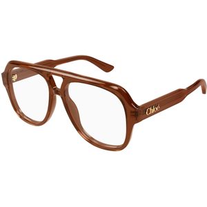 Chloé Vrouw CH0339O 003 Optische monturen Acetaat Bruin Transparant Piloot