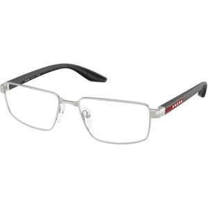Prada Linea Rossa Man PS 52RV 1BC1O11 Optische monturen Metaal Zilver Transparant Hurken Normaal