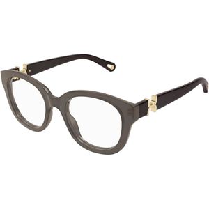 Chloé Vrouw CH0304O 003 Optische monturen Acetaat Grijs Transparant Rotonde