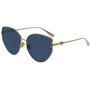 Dior Vrouw Diorgipsy1 J5G/A9 Outlet zonnebrillen Metaal Goud Blauw Vlinder