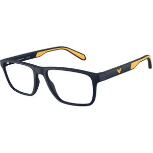 Emporio Armani Uomo EA3233 5088 Optische monturen Iniettato Blu Trasparente Squadrata Normale