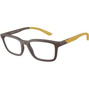 Emporio Armani Uomo EA3259 6258 Optische monturen Iniettato Marrone Trasparente Squadrata Normale