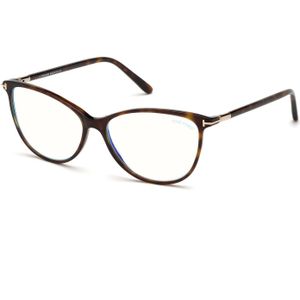 TOM FORD Vrouw FT5616-B 52 Optische monturen Acetaat Havana  Hurken Normaal Blauw anti -licht - voor pc