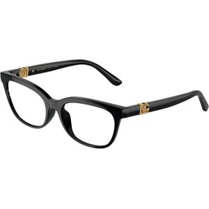 Dolce & Gabbana Vrouw DG5106U 501 Optische monturen Geïnjecteerd Zwart Transparant Vlinder Normaal