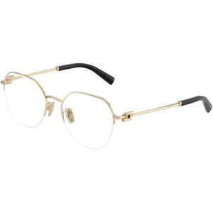 Tiffany Vrouw TF1167D 6021 Optische monturen Staal Goud Transparant Rotonde Normaal