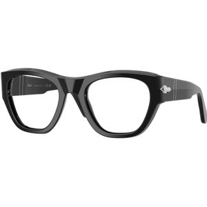 Persol Unisex PO0054V 95 Optische monturen Acetaat Zwart Transparant Kussen Normaal