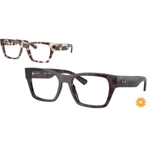 Ray - Ban Unisex RX5448  8461 Optische monturen Acetaat Schildpad Transparant Geometrisch Normaal