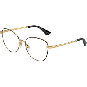 Dolce & Gabbana Vrouw DG1355 1334 Optische monturen Staal Zwart Transparant Vlinder Normaal