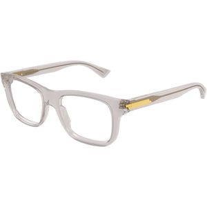 Bottega Veneta Man BV1412O 007 Optische monturen Acetaat Grijs Transparant Kwadraat