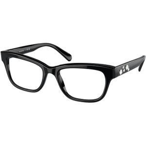 Swarovski Vrouw SK2022 1001 Optische monturen Acetaat Zwart Transparant Kussen Normaal