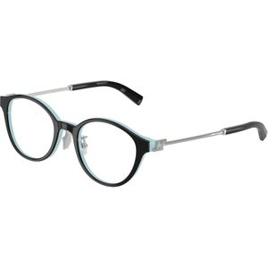 Tiffany Vrouw TF2275D 8055 Optische monturen Acetaat Zwart Transparant Rotonde Normaal