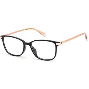 Polaroid - Brillenmontuur - Zwart - Polyamide - Rechthoekig