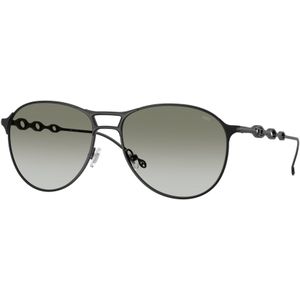 DIESEL Unisex DL1009 10138E Zonnebrillen Metaal Zwart Grijs Pantos Normaal Gearceerd