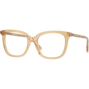 Burberry Donna BE2430 4167 Optische monturen Acetato Beige Trasparente Squadrata Normale