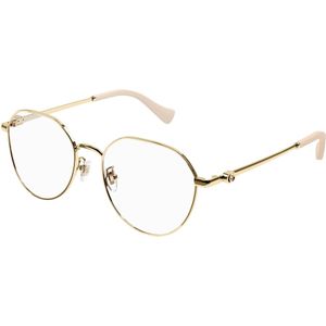 Gucci Vrouw GG1145O 001 Optische monturen Metaal Goud  Rotonde