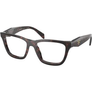 Prada Vrouw PR C10V  17N1O1 Optische monturen Acetaat Schildpad Transparant Vlinder Normaal