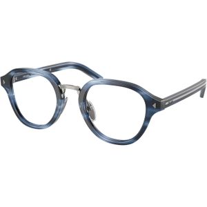 Prada Man PR C05V  26F1O1 Optische monturen Acetaat Blauw Transparant Pantos Normaal
