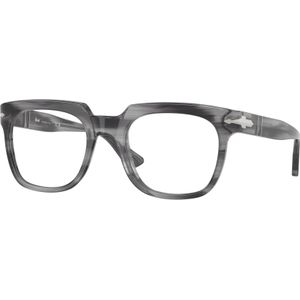 Persol Unisex PO3325V 1192 Optische monturen Acetaat Grijs Transparant Kussen Normaal