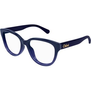 Chloé Vrouw CH0243O 004 Optische monturen Acetaat Blauw Transparant Kattenoog