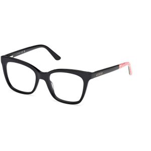 Guess Uniseks GU50268 001 Optische monturen Acetaat Zwart  Kwadraat Normaal
