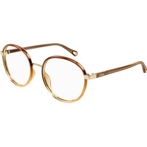 Chloé Vrouw CH0033O 008 Optische monturen Bio-injectie Bruin Transparant Rotonde