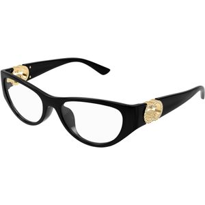 Gucci Vrouw GG1825O 004 Optische monturen Geïnjecteerd Zwart Transparant Kattenoog