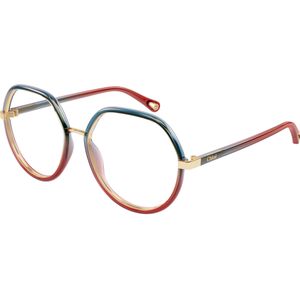 Chloé Vrouw CH0131O 009 Optische monturen Bio-geïnjecteerd Blauw Transparant Piloot