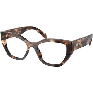 Prada Vrouw PR A16V 14P1O11 Optische monturen Acetaat Schildpad Transparant Geometrisch Normaal