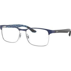 Ray - Ban Unisex RX8416 3016 Optische monturen Metaal Blauw Transparant Hurken Normaal