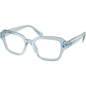 Swarovski Vrouw SK2039 1065 Optische monturen Acetaat Blauw Transparant Kussen Normaal
