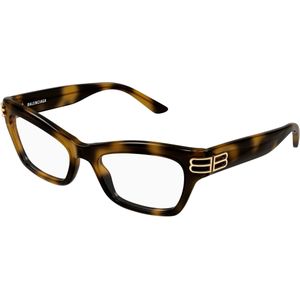Balenciaga Vrouw BB0435O 003 Optische monturen Acetaat Havana Transparant Kattenoog