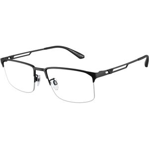 Emporio Armani Man EA1143 3001 Optische monturen Metaal Zwart Transparant Kussen Normaal