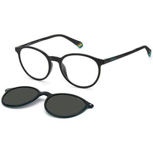 Polaroid Unisex PLD 6137/CS 807/M9 Zonnebrillen Plastic Zwart Grijs Rotonde Gepolariseerd