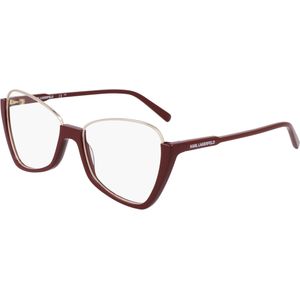 Karl Lagerfeld Vrouw KL354 601 Optische monturen Metaal Bordeaux  Hurken Normaal Normaal